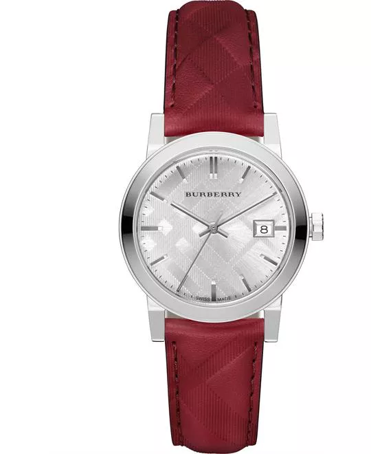  Burberry The Classic Round Red Watch 34mm 