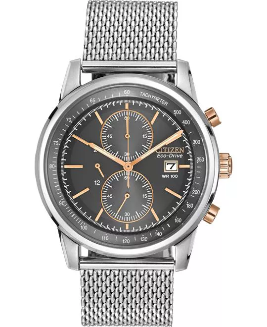  Citizen Men's Stainless Steel Eco-Drive Watch, 42mm