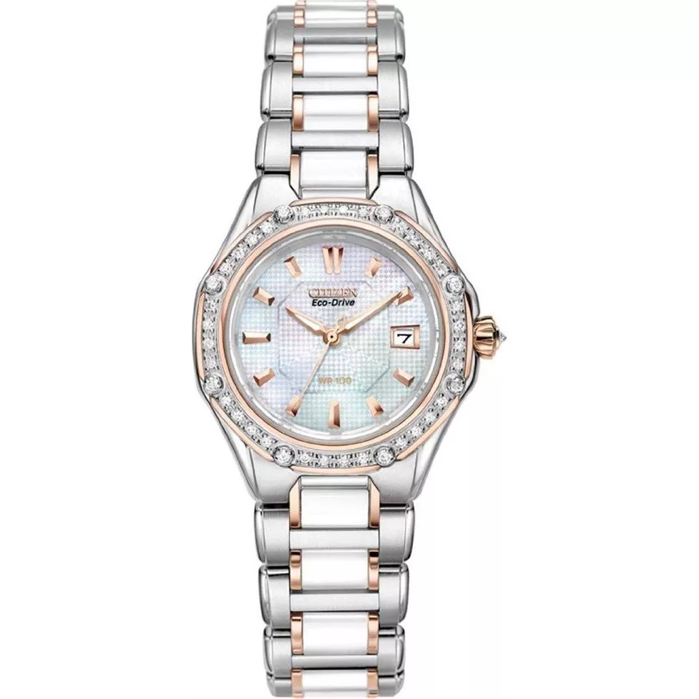  Citizen Octavia Ceramic Diamond Watch 28mm