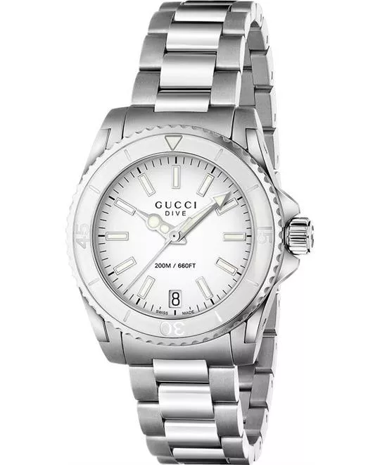 Gucci Dive Medium White Watch 32mm