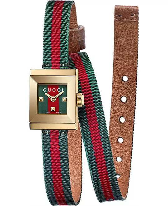  Gucci G-Frame Red and Green Watch 14x18mm