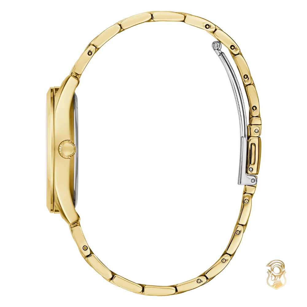 Guess Clear-Cut Gold Tone Watch 34mm