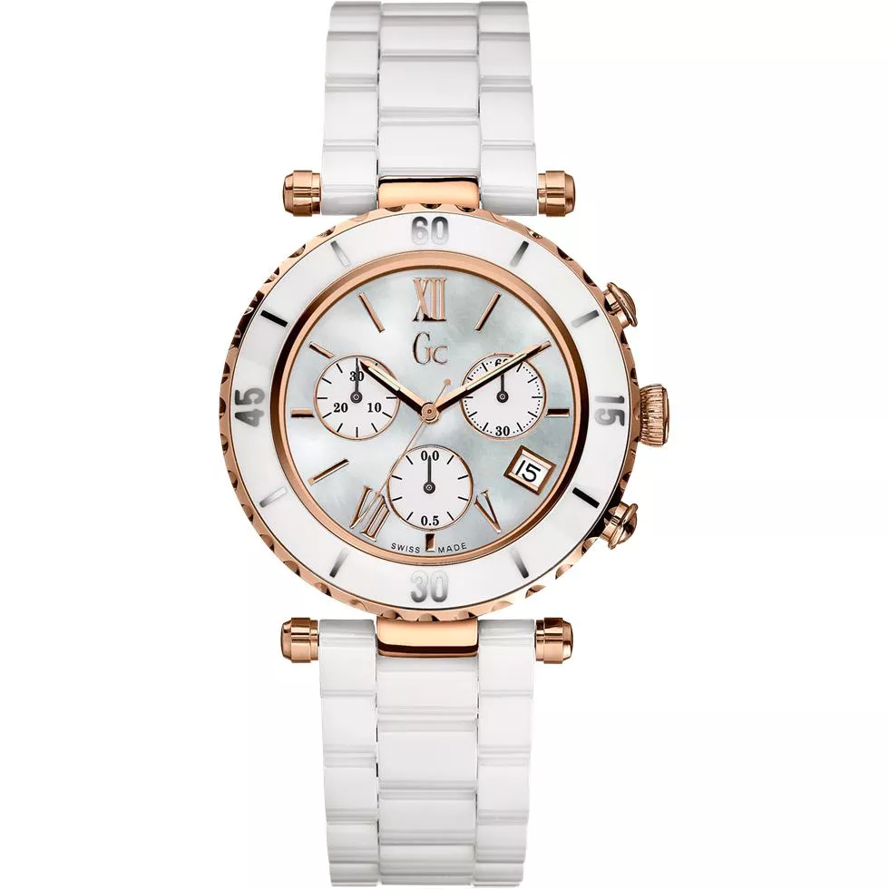  GUESS Gc Diver Chic Ceramic Chronograph, 38.5mm