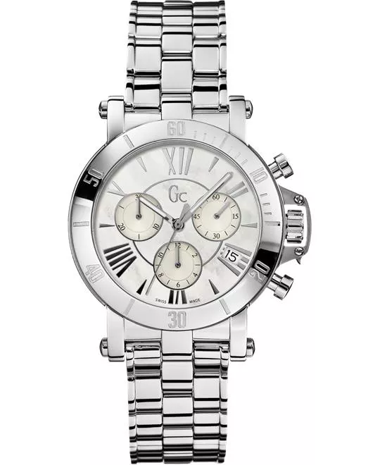  GUESS Gc Femme Watch Silver-Tone Timepiece, 37.5mm