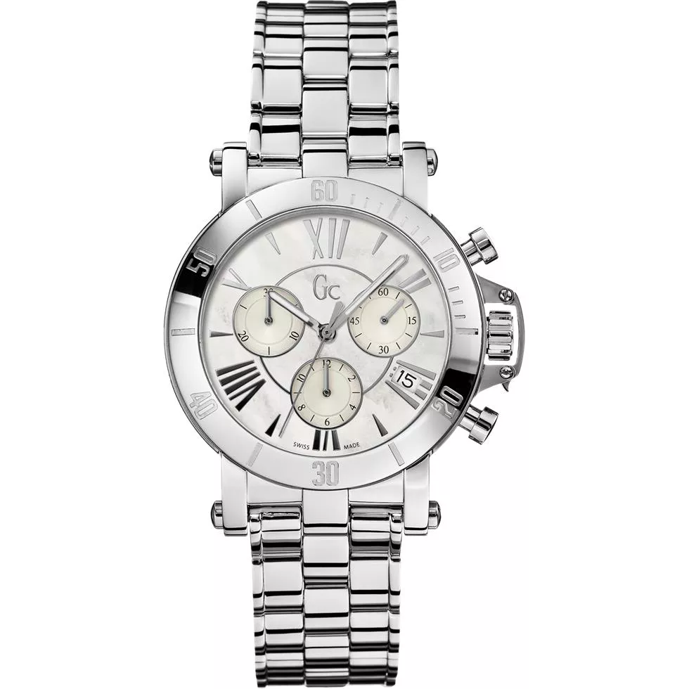  GUESS Gc Femme Watch Silver-Tone Timepiece, 37.5mm