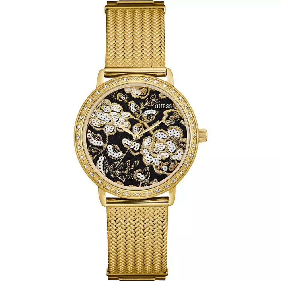 Guess Wildflower Gold Tone Watch 35mm 