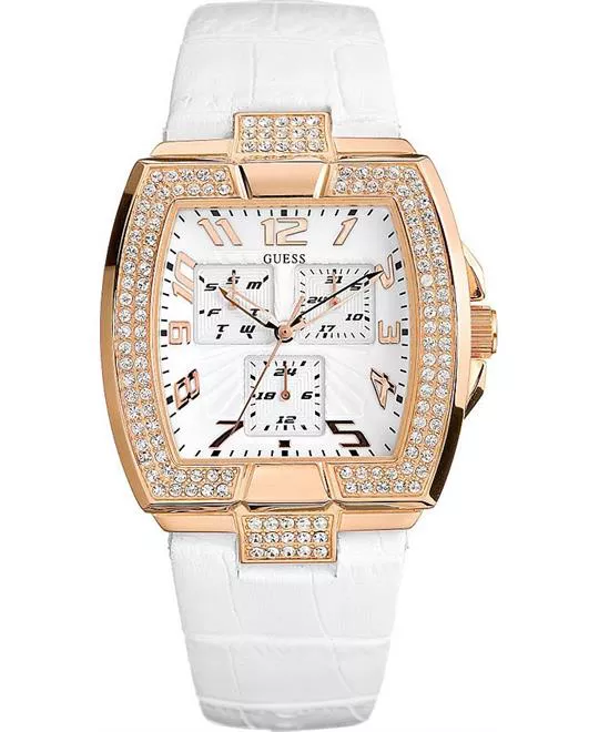 Guess Sport Leather Strap Ladies Watch 35mm