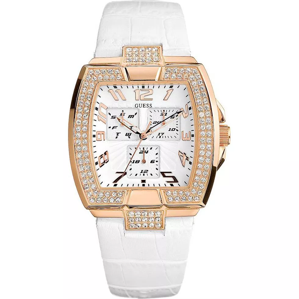 Guess Sport Leather Strap Ladies Watch 35mm