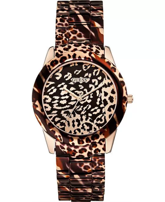 Guess Leopard Animal Print Watch 38mm