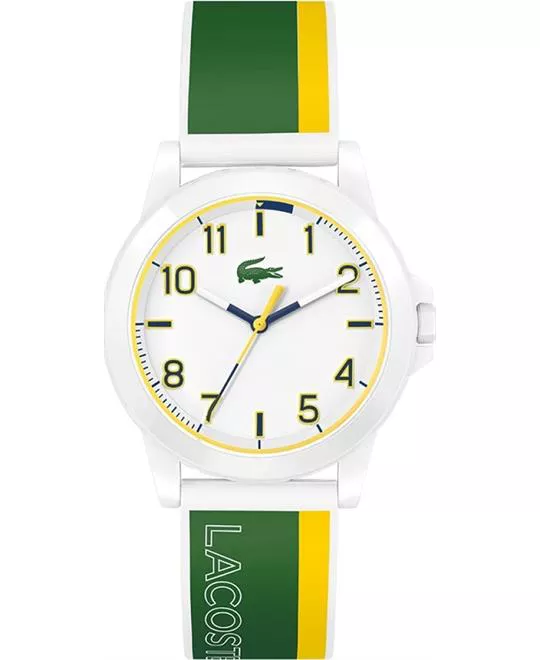  Lacoste Green Silicone White Dial Watch 36mm