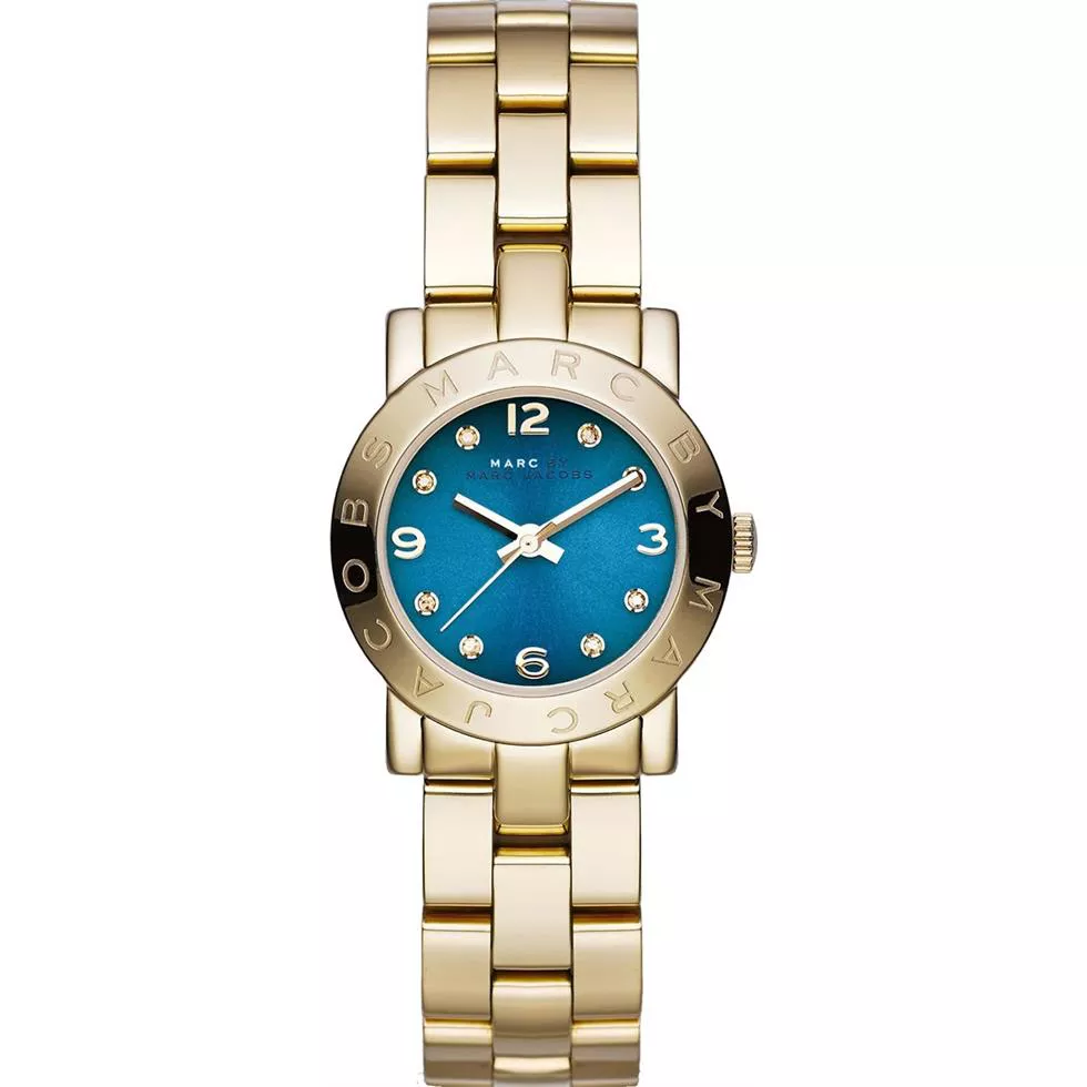  Marc Jacobs Amy Mini Blue Gold Watch, 26mm
