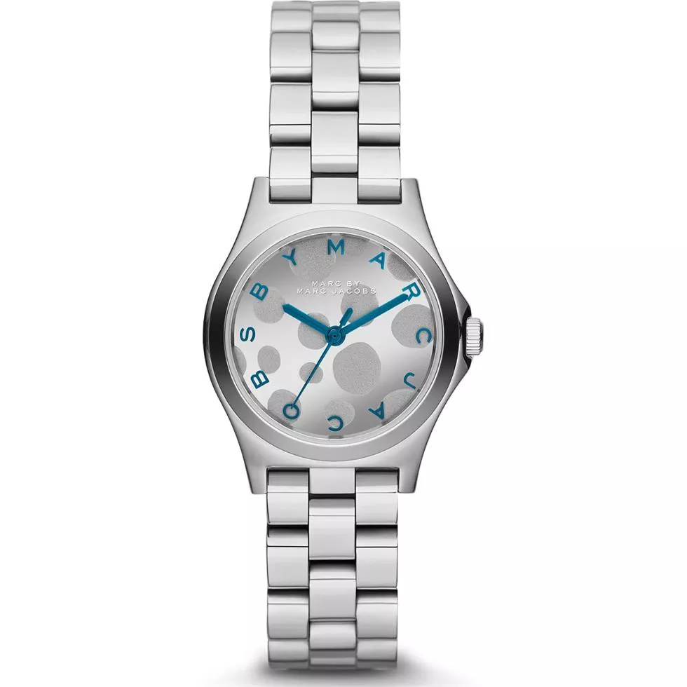  Marc Jacobs Henry Silver Tone Blue Watch 25mm