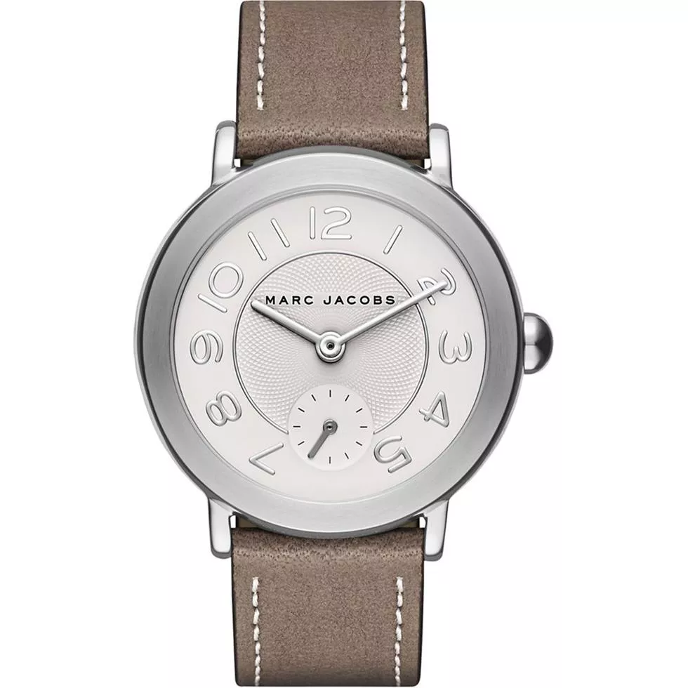 Marc Jacobs Riley Cement Leather Strap Women's Watch 36mm   