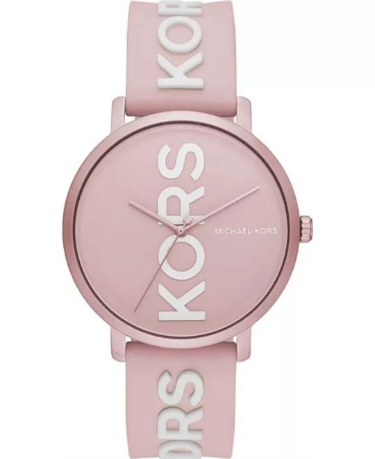  Michael Kors Charley Pink Silicone Watch 42mm