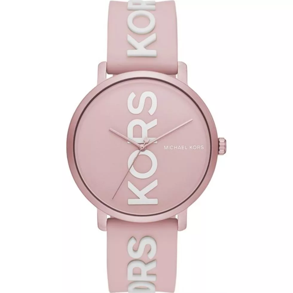  Michael Kors Charley Pink Silicone Watch 42mm