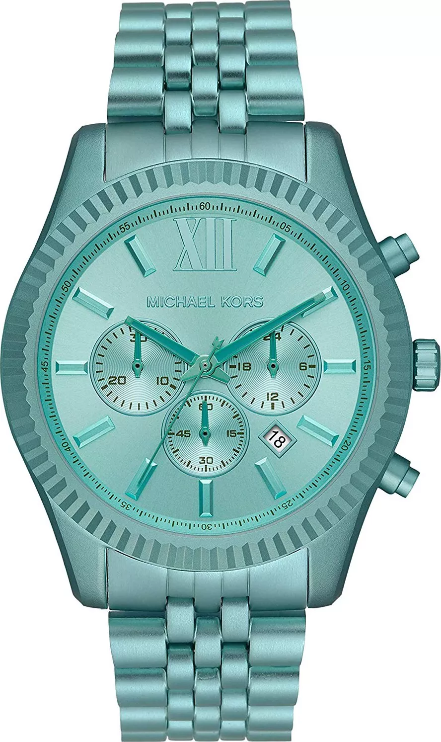 MSP: 92072 Michael Kors Lexington Aqua Aluminum Watch 44mm 7,508,000
