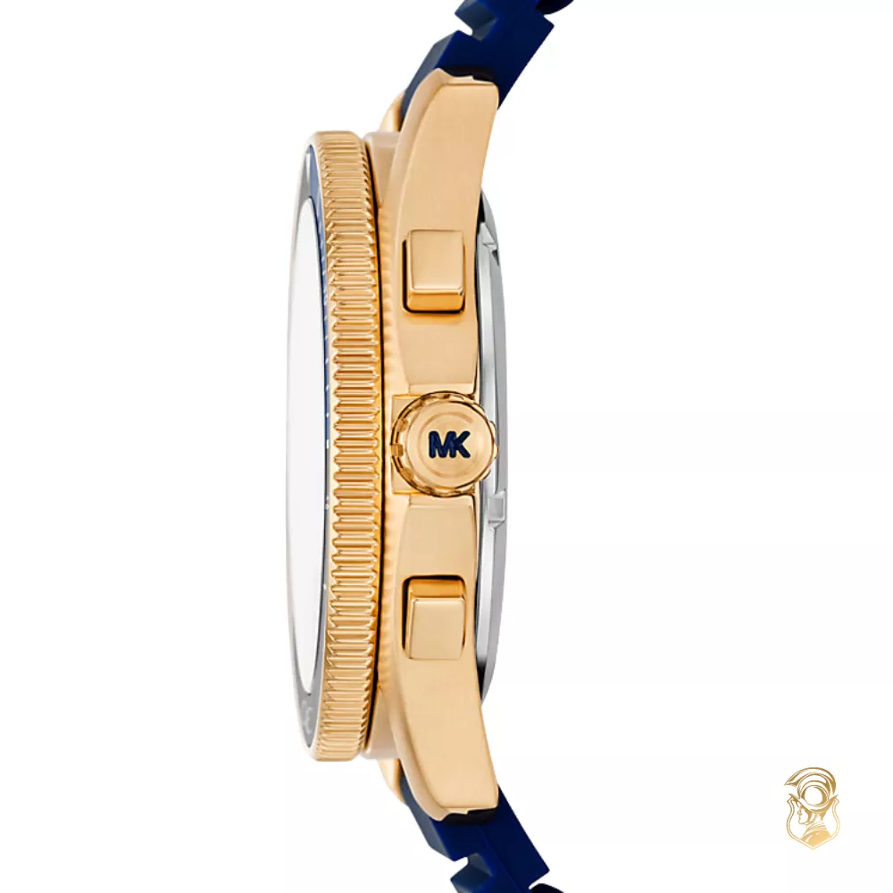  Michael Kors Oversized Maritime Gold-Tone and Silicone Watch 45mm