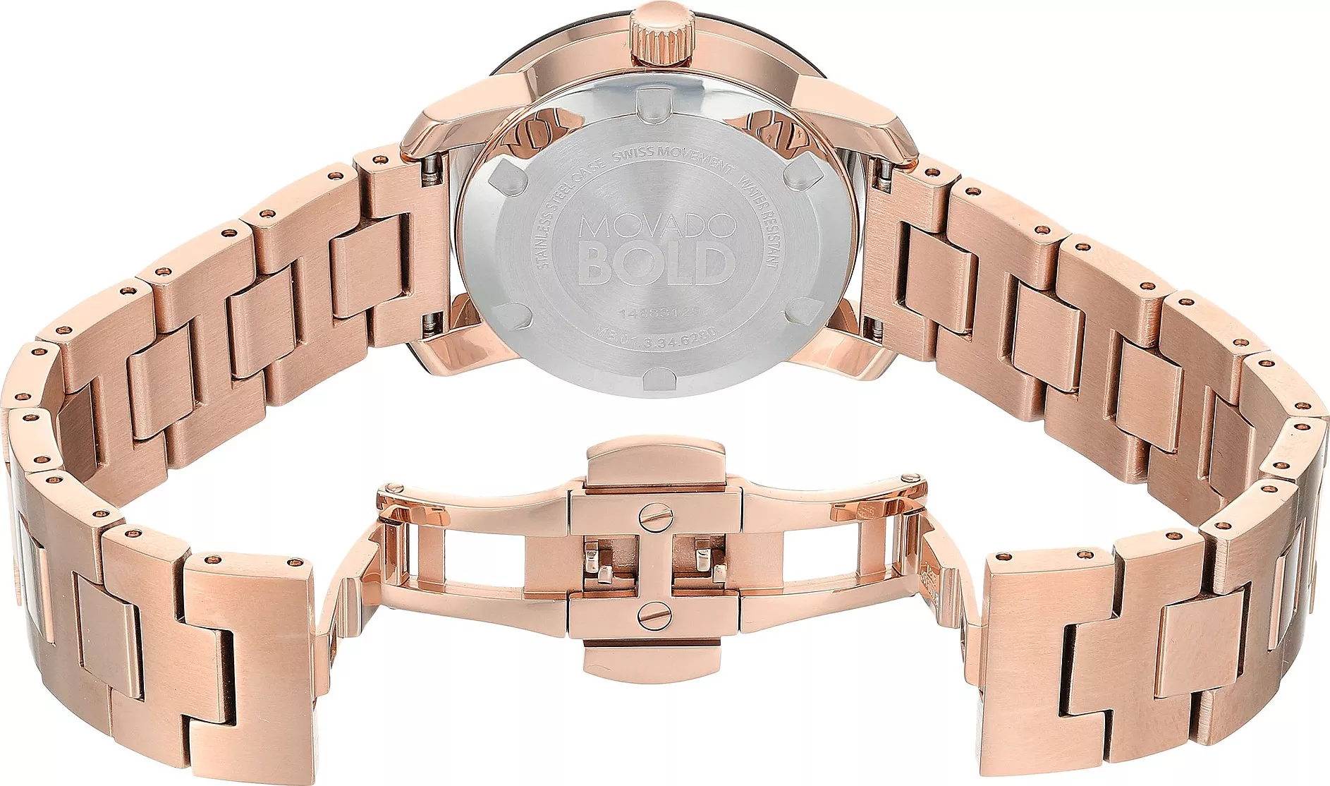 Movado Bold Rose Gold-Tone Watch 30mm 