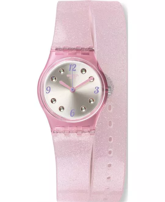  Swatch Plastic Case Pink Rubber Women's Watch 25MM 
