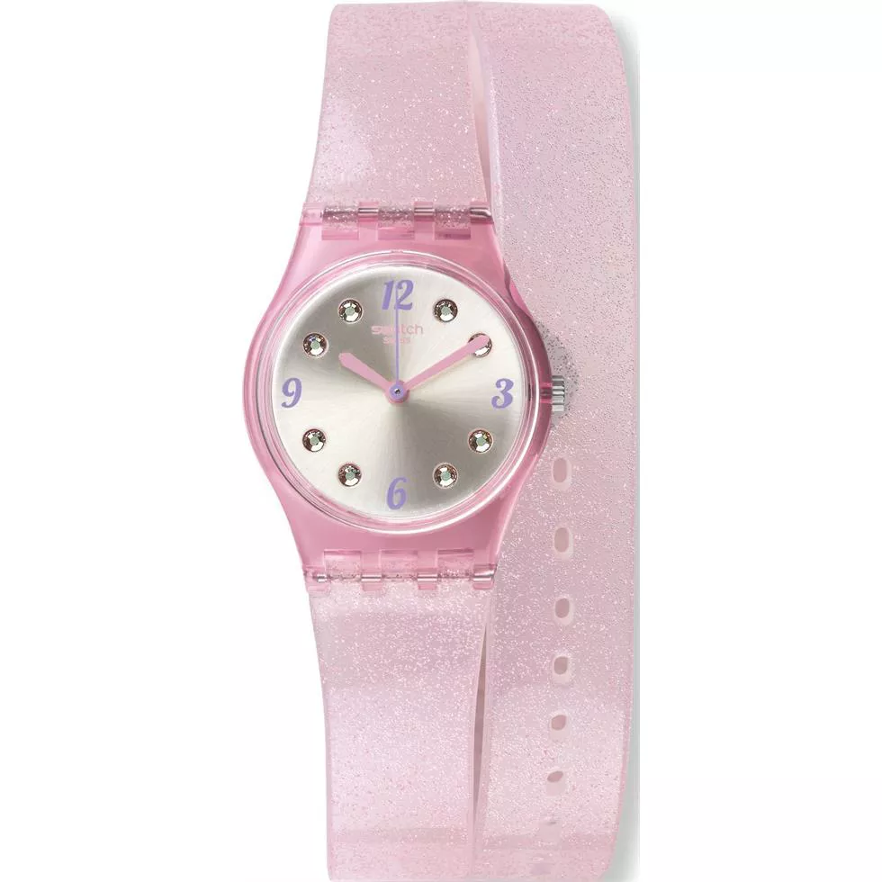  Swatch Plastic Case Pink Rubber Women's Watch 25MM 