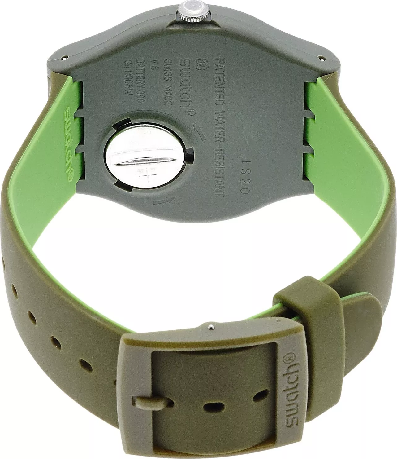  Swatch Backup Green Unisex Watch, 42mm