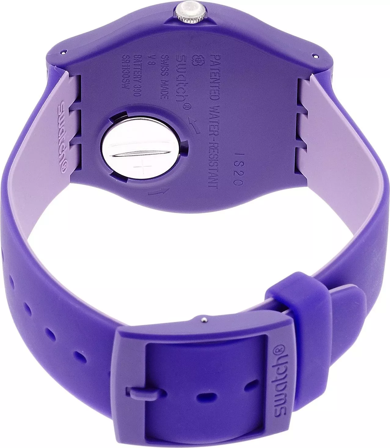 Swatch Backup Purple Unisex Watch, 42mm