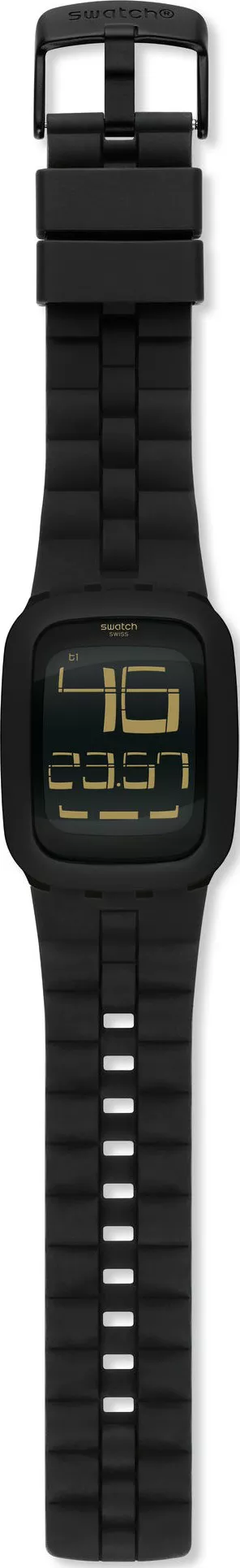 Swatch Bump Digital Silicone Band Unisex Watch, 39mm