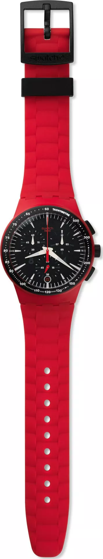  Swatch Fire Core Silicone Unisex Watch NEW, 41mm