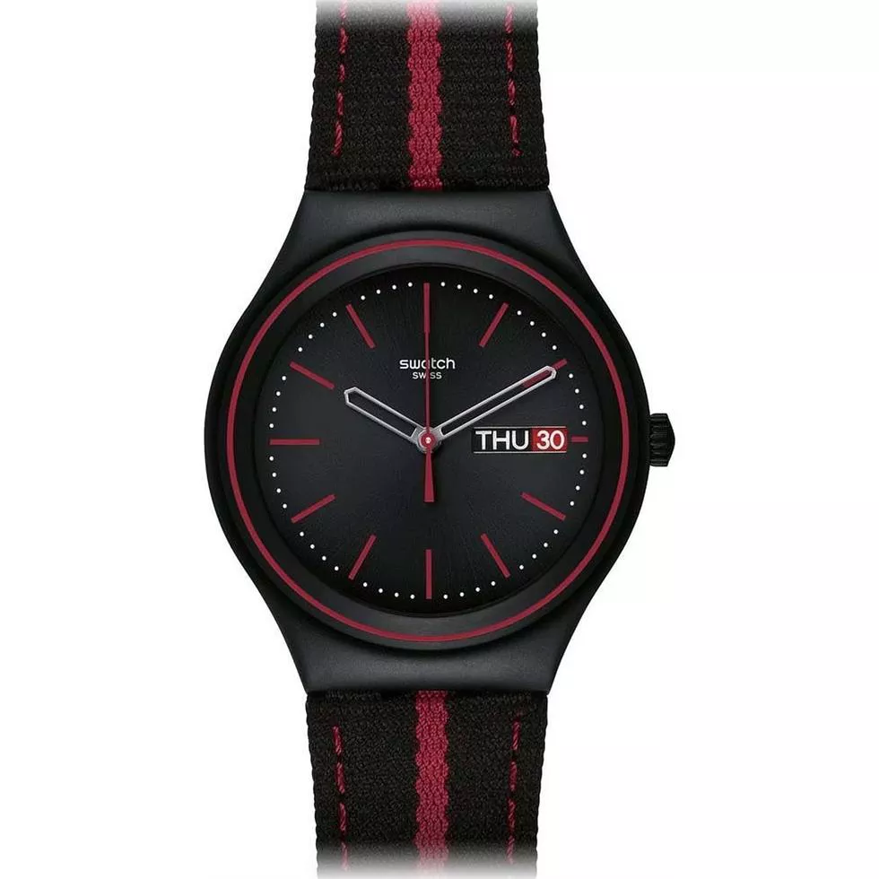  Swatch he Prince Of Red Stripe Ladies Watch, 37mm