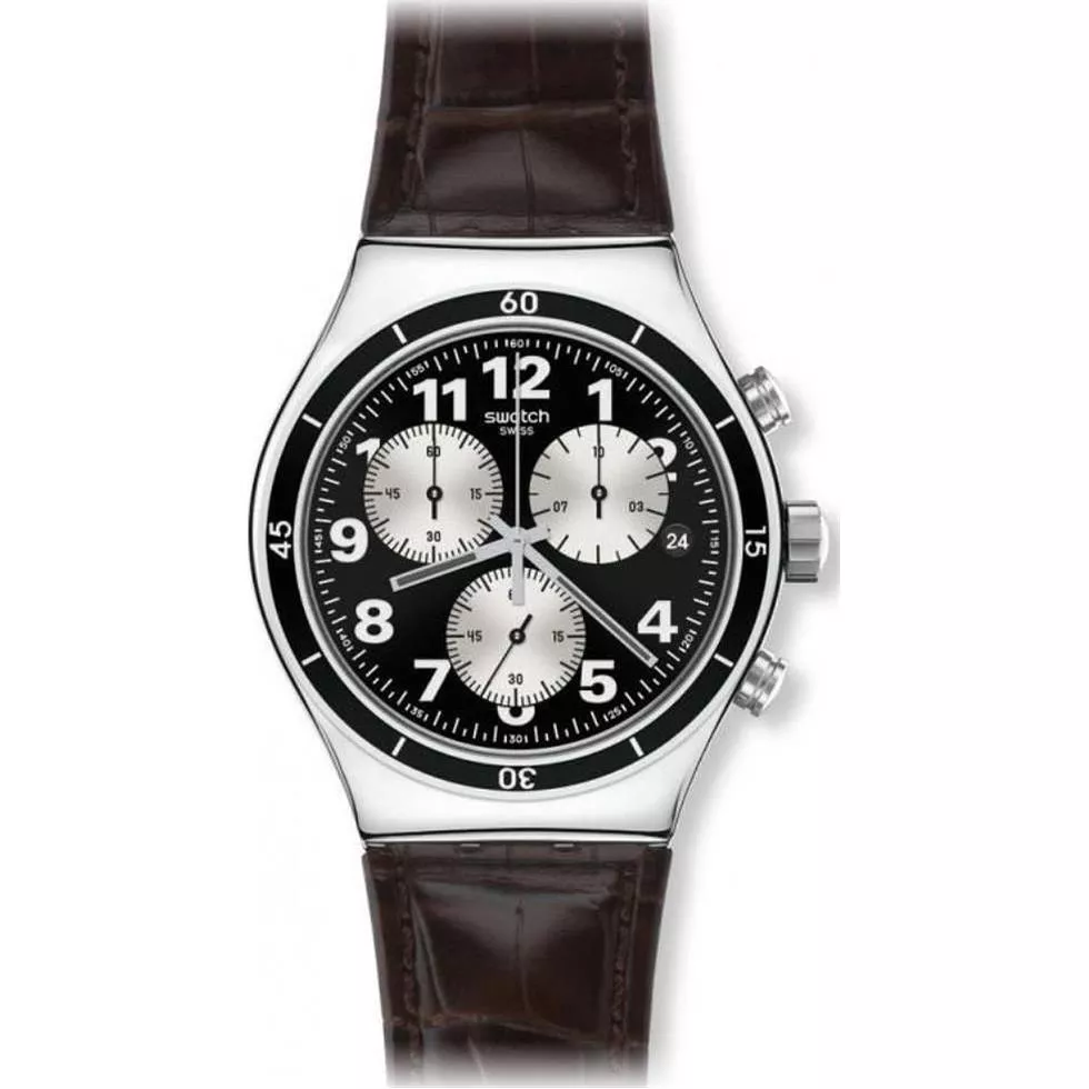  Swatch Irony Browned Chronograph Mens Watch 43mm