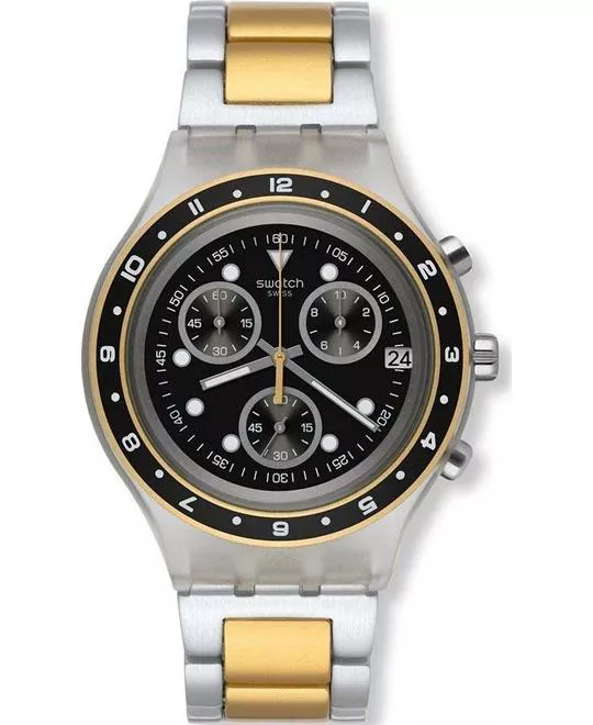  Swatch Men's Irony Diaphane Two-Tone Watch, 43mm