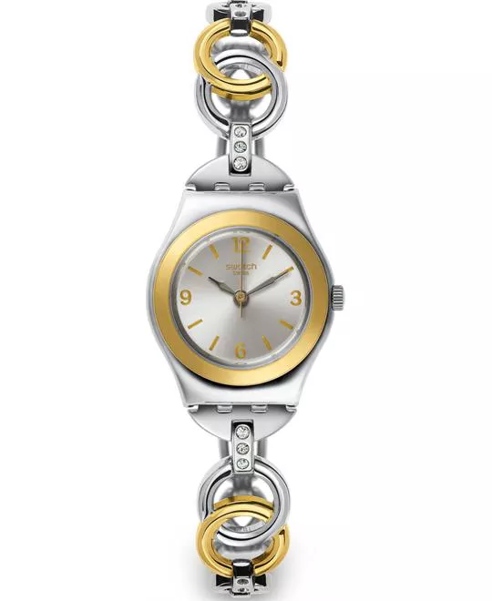  Swatch Ring Bling Grey Two Tone Ladies Watch 25mm