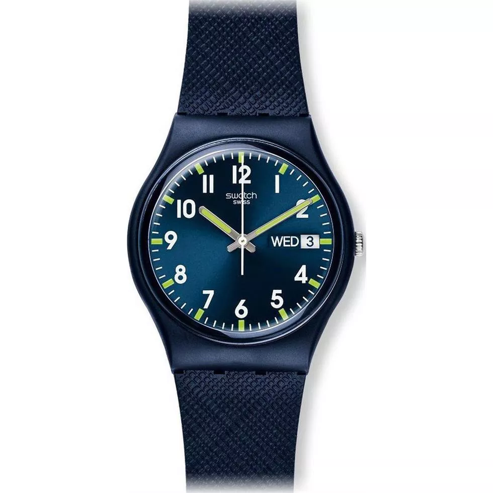  Swatch Sir Blue Unisex Watch, 34mm
