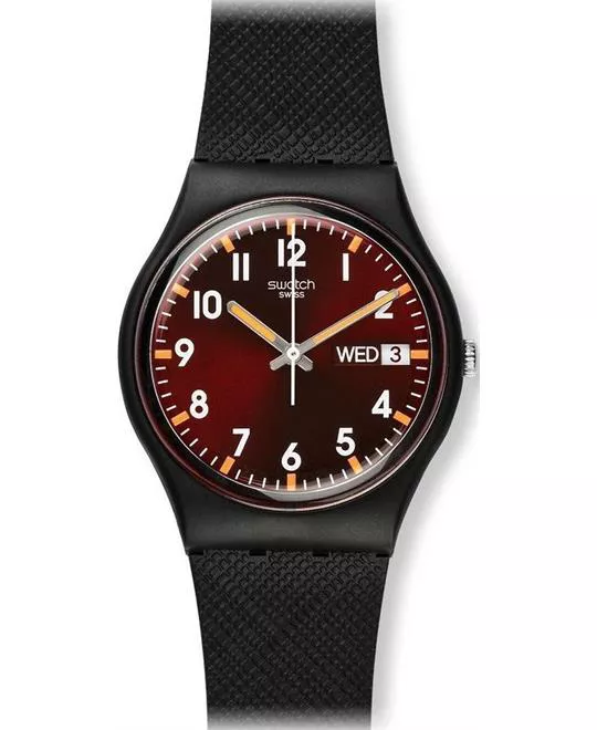  Swatch Sir Red Unisex Watch, 34mm