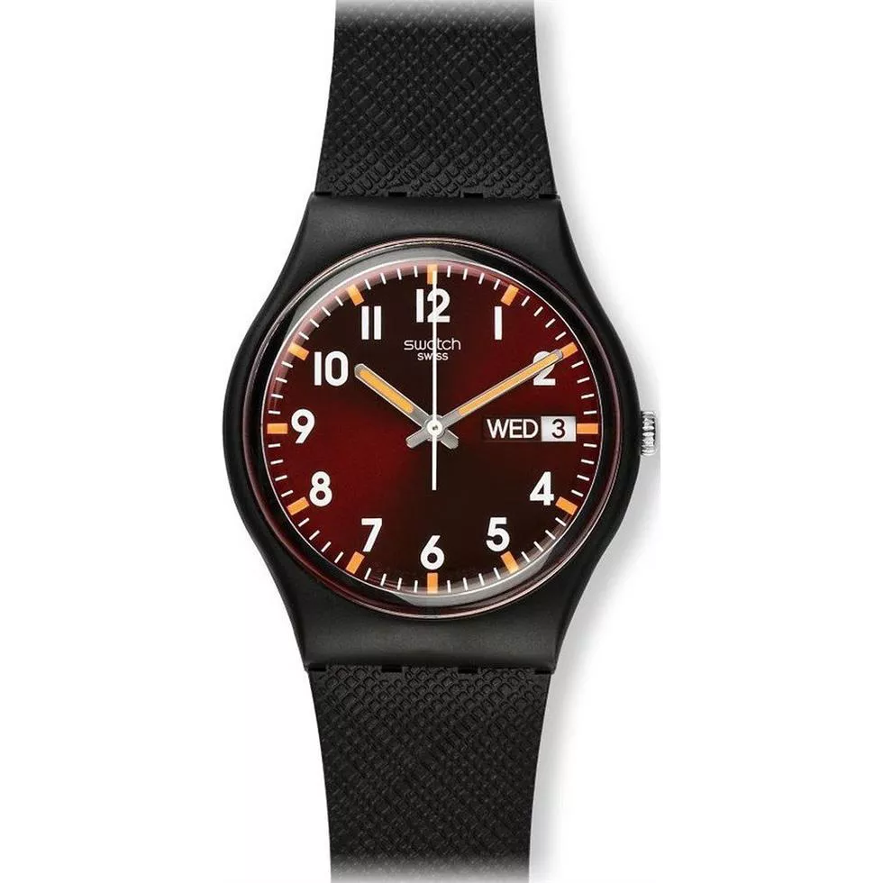  Swatch Sir Red Unisex Watch, 34mm
