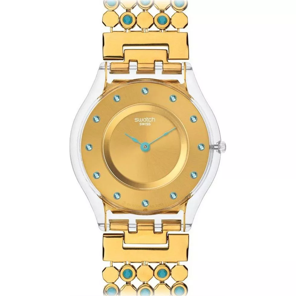  Swatch Turquoise Romantic Watch, 34mm