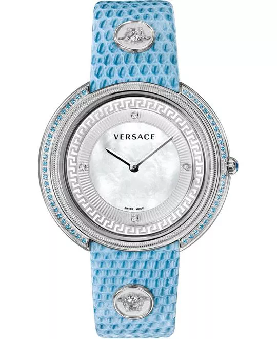  Versace Thea Diamond MOP Blue Watch 39mm