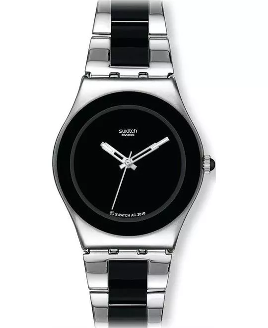  Women's Irony Black Dial Two Tone Stainless Steel