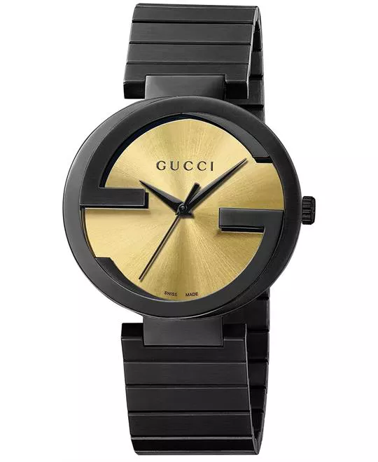 Gucci Interlocking Swiss Black Watch 42mm 