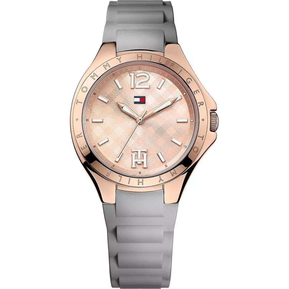Tommy Hilfiger Women's Gray Silicone Strap Watch 38mm