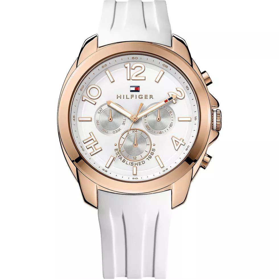 Tommy Hilfiger Women's White Silicone 42mm