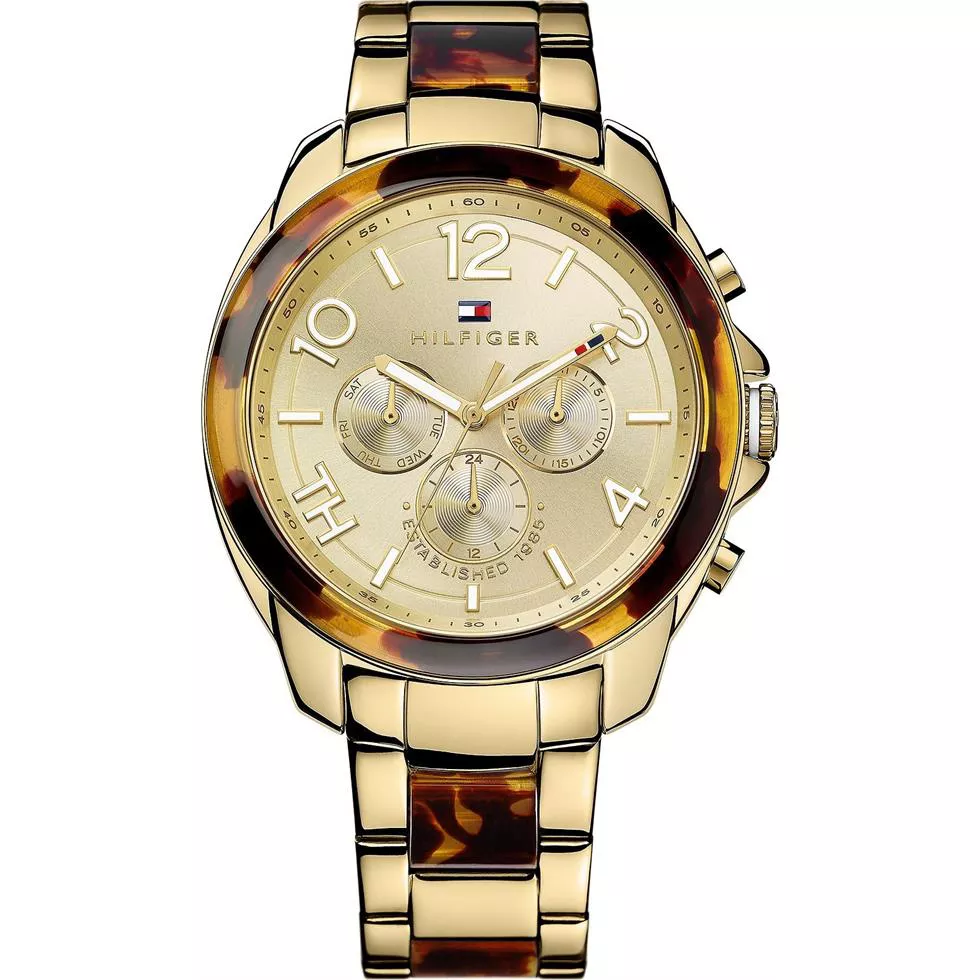 Tommy Hilfiger Women's Tortoise and Gold 42mm 