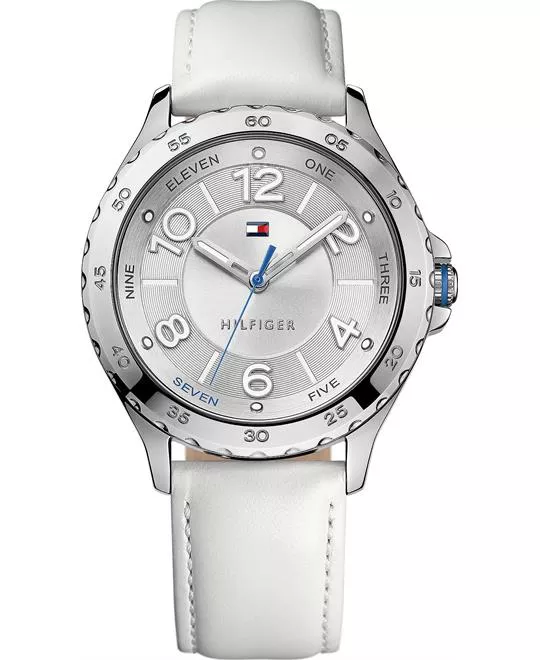 Tommy Hilfiger Women's White Leather 40mm