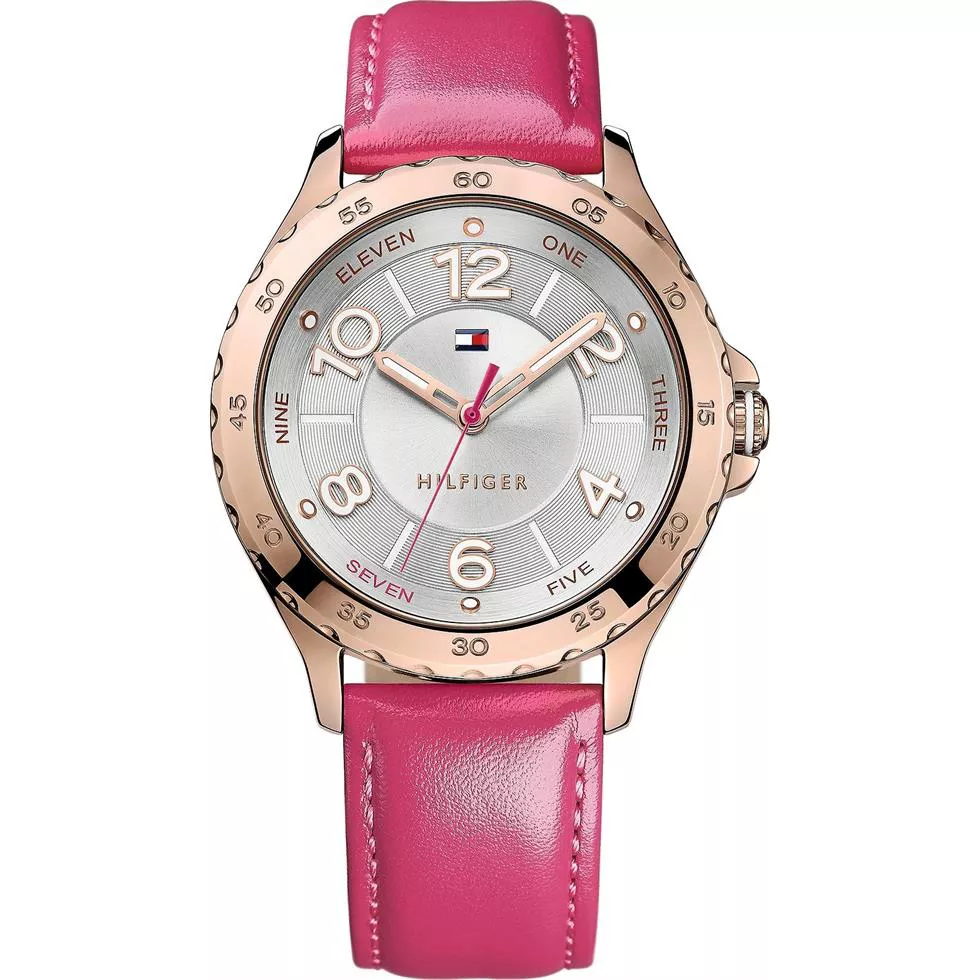 Tommy Hilfiger Women's Pink Leather 40mm
