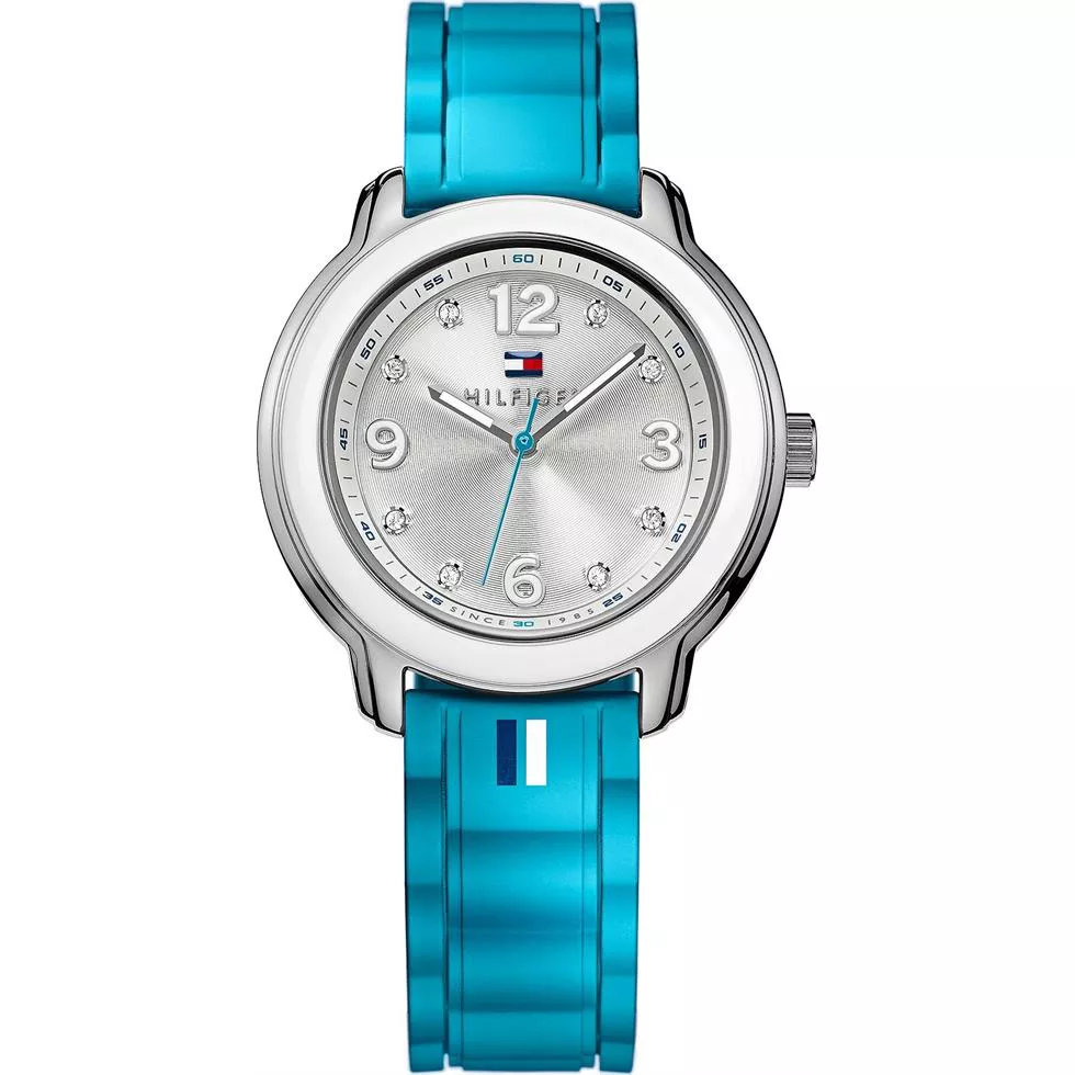 Tommy Hilfiger Women's Turquoise Silicone 36mm