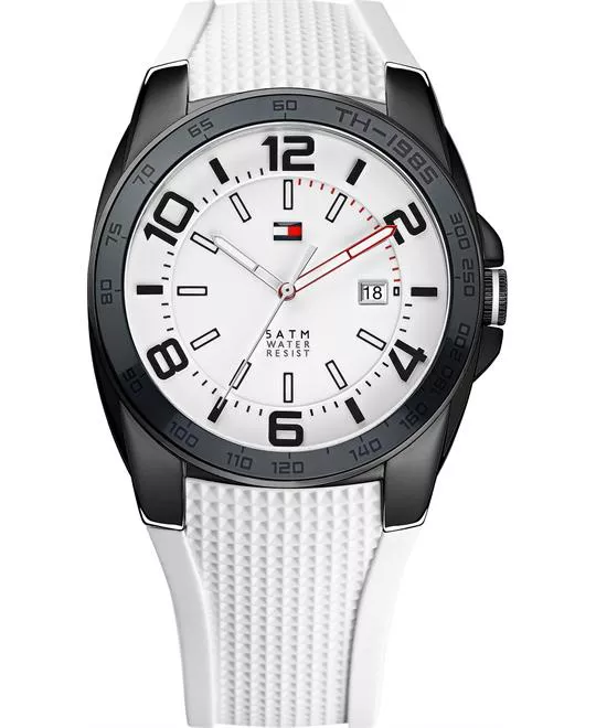 Tommy Hilfiger Men's White Silicone 44mm
