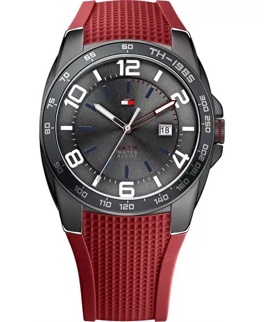 Tommy Hilfiger Men's Red Silicone 44mm 