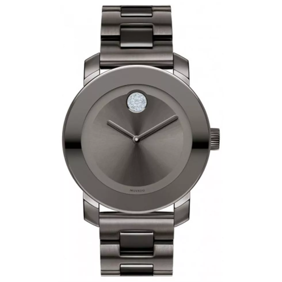 Movado Bold Grey Metallic Swiss Watch 36mm 