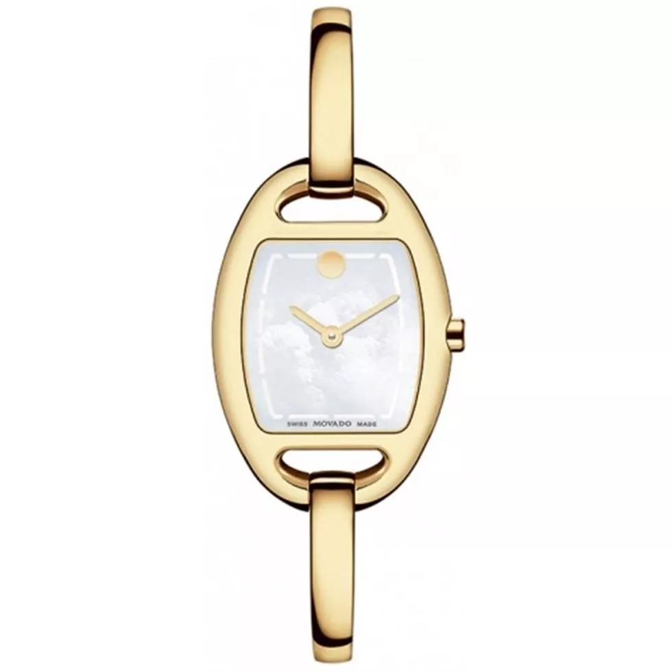 Movado Museum Pearl Gold Ladies Watch 23.8mm