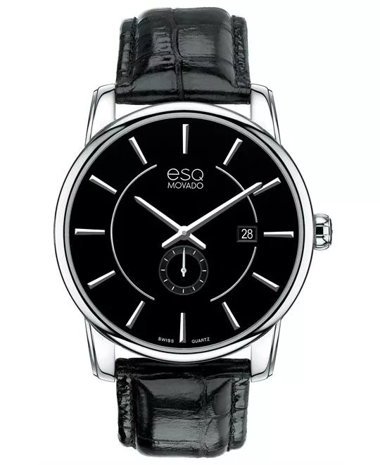 ESQ Movado Men's Swiss Croc-Embossed Watch 42mm 